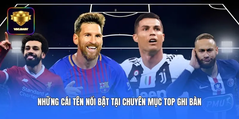 Những cái tên nổi bật tại chuyên mục top ghi bàn